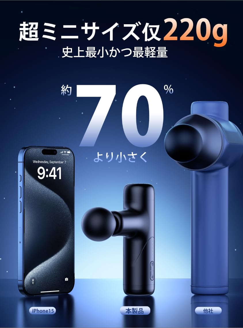 筋膜リリースガン【2024新進化!220g超軽量·極小型】LIHILIS きんまくリリース電動ガン 超強力MINI筋膜リリース【顔もからだもこの1台で】